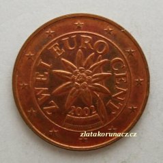 Rakousko - 2 Cent 2002