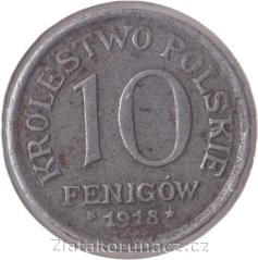 Polsko - 10 fenig 1918 FF