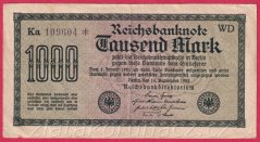 Německo - 1000 mark 15.9.1922 - série Ka-WD