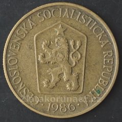 1 koruna 1986
