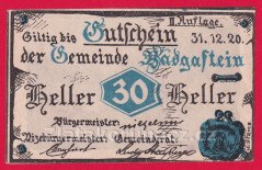 Bad Gastein - 30 haléřů - 1920