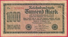 Německo - 1000 mark 15.9.1922 - série Ef-OE