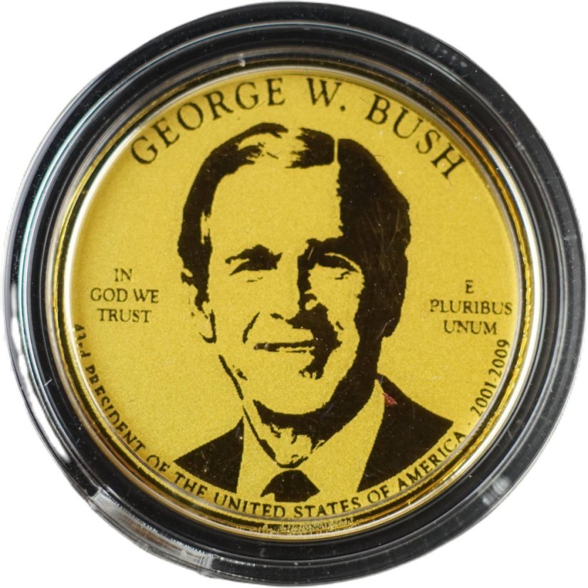 Zlatá mince Rovníková Guinea - 250 Pesetas 2022 - George W. Bush