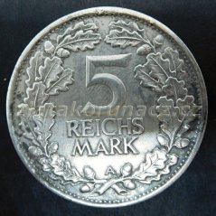 Německo - 5 Reichsmark 1925 A 1000 let Porýní