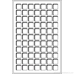 Mincovní plata TAB - na 77 mincí do 22 mm Ø červená