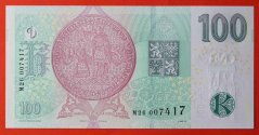 Česká republika - 100 korun 2018 s přítiskem M26