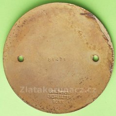 Německo - Auto smaltovaná plaketa - 10 let jízdy bez nehod - dopravní policie, číslováno