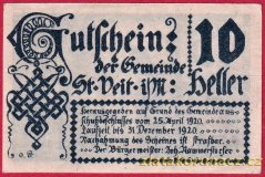 St. Veit - 10 haléřů - 1920