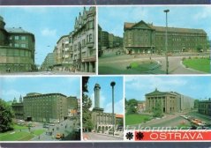 Ostrava - pohled na muzeum, na radnici a na budovy