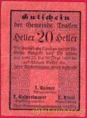 Traisen - 20 haléřů - 1920
