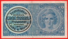 1 koruna b.l.1938/1940 A 018 - strojový přetisk