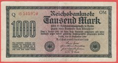 Německo - 1000 mark 15.9.1922 - série Q-OM