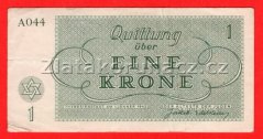 1 K - Terezínská poukázka A 044