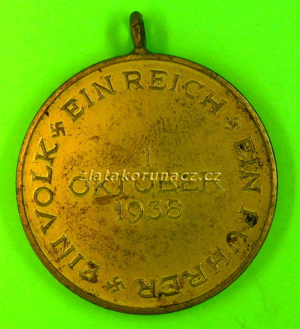 Pam. medaile na 1.říjen  Sudety 1938  - bronz