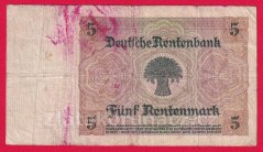 Německo - 5 Rentenmark 2.1.1926 - série Z