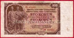 100 Kčs 1953 CN-ruský číslovač