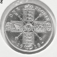 Anglie - 1 florin (2 shillings) 1918