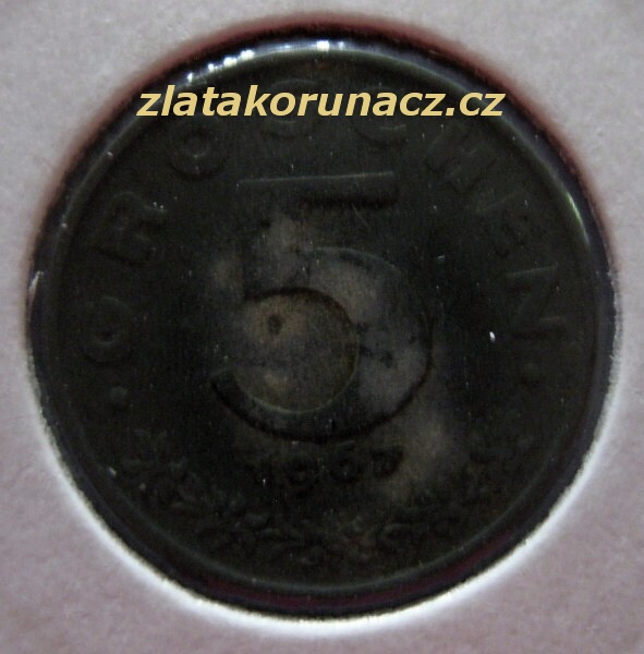 Rakousko - 5 groschen 1967