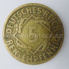 Německo - 5 Rentenpfennig 1924 D