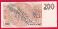 Česká republika - 200 korun 1993 A 14 - Žlutý papír