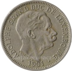 Luxembursko - 10 centimes 1901
