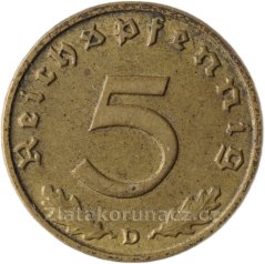 Německo - 5 Reichspfennig 1937 D